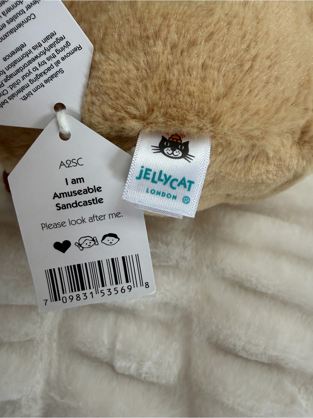Plush Sandcastle Soft Toy - Brown - Picture 3 of 4